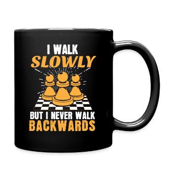 Chess Chessboard Je marche lentement mais jamais en arrière - Mug uni - noir - Droite