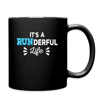Runderful Life Run Coureur en cours d'exécution marathon - Mug uni - noir - Droite