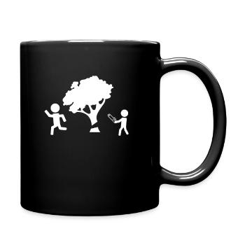 Holzfäller - Tasse einfarbig - Schwarz - Rechts