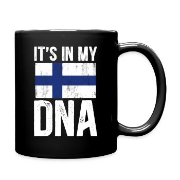 Finland flag Finnish Finnish DNA - Full Colour Mug - black - Right