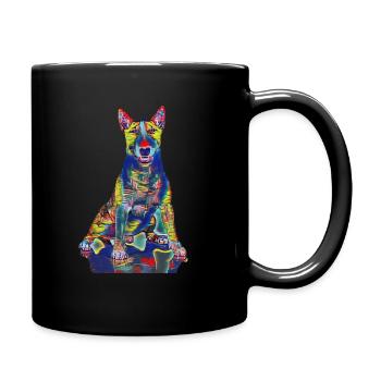 Bull Terrier millésime - Mug uni - noir - Droite