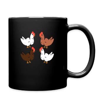 Chicken - Full Colour Mug - black - Right