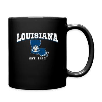 Louisiana USA - Full Colour Mug - black - Right
