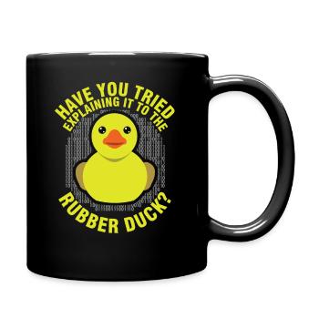 Lustige Programmierung Rubber Duck für Debug Debugger - Tasse einfarbig - Schwarz - Rechts
