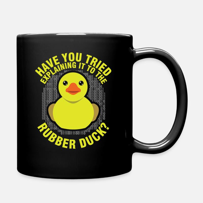 Lustige Programmierung Rubber Duck für Debug Debugger - Tasse einfarbig - Schwarz