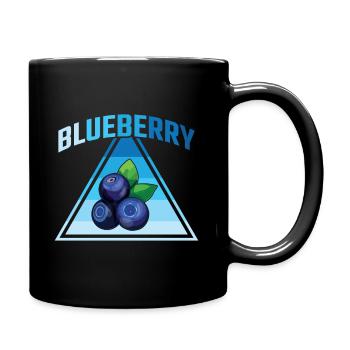 Vintage Blueberry Retro Frucht Gartenarbeit Liebe - Tasse einfarbig - Schwarz - Rechts