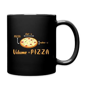 Pizza math formula Funny fast food nerd - Full Colour Mug - black - Right