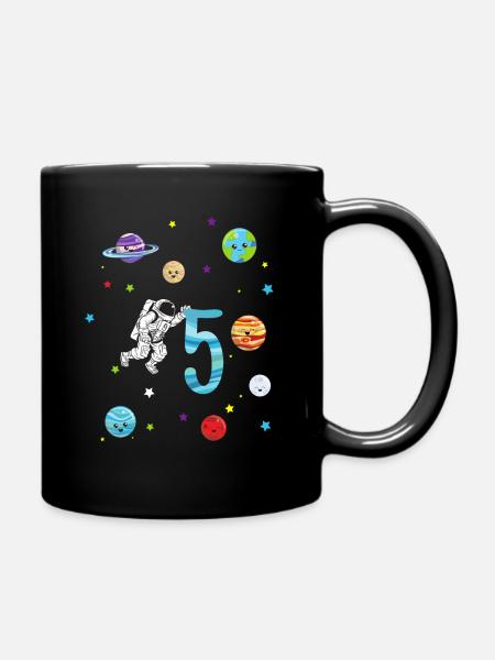 Cadeau du système solaire de l'astronaute 5e anniversaire - Mug uni - noir