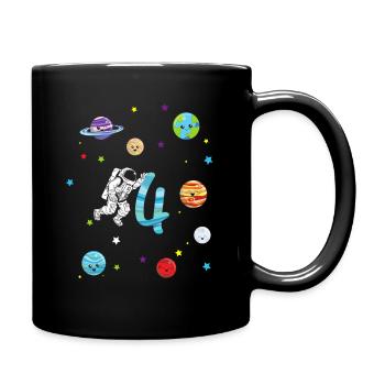 4ème cadeau du système solaire astronaute anniversaire - Mug uni - noir - Droite