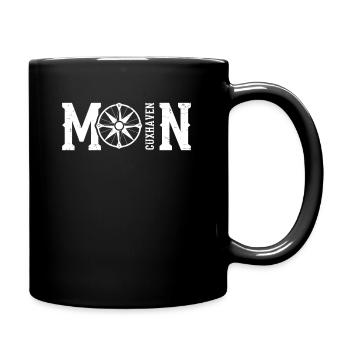 Moin Cuxhaven Nordsee Norddeutschland Meer Küste - Tasse einfarbig - Schwarz - Rechts