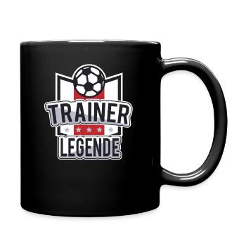 Fußball Trainer Legende - Tasse einfarbig - Schwarz - Rechts