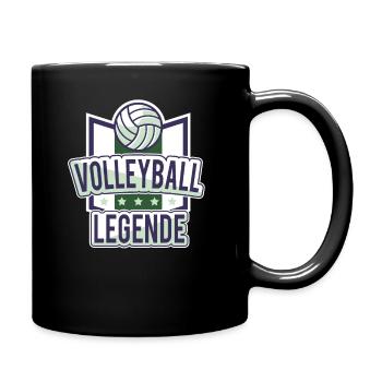 Volleyball Legende Trainer Geschenk - Tasse einfarbig - Schwarz - Rechts