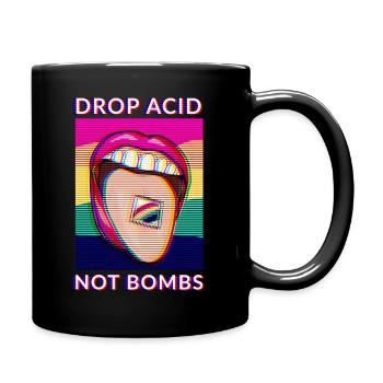 Trippy Pschedlelic LSD Trip Drop Acid Not Bombs - Full Colour Mug - black - Right