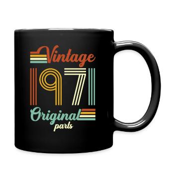 Vintage 1971 original - Mug uni - noir - Droite