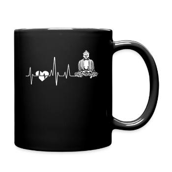 Battement de coeur de Bouddha Bouddha - Mug uni - noir - Droite