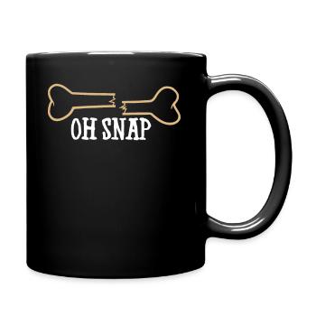 OH SNAP - plâtre pour fracture osseuse cassée - Mug uni - noir - Droite