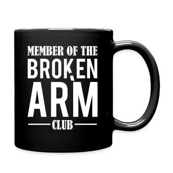 Membre du club du bras cassé os cassé - Mug uni - noir - Droite