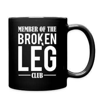 Membre du club de la jambe cassée os cassé - Mug uni - noir - Droite