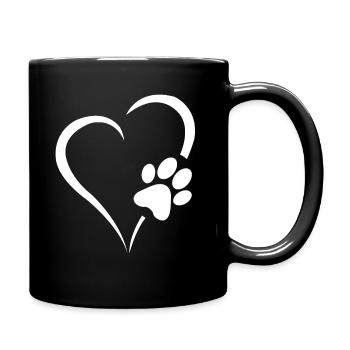 Cœur de chien pour tous ceux qui aiment les animaux comme moi. - Mug uni - noir - Droite