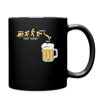 Bier Woche Durstiger Freitag Alkohol Wochenende - Tasse einfarbig - Schwarz - Rechts