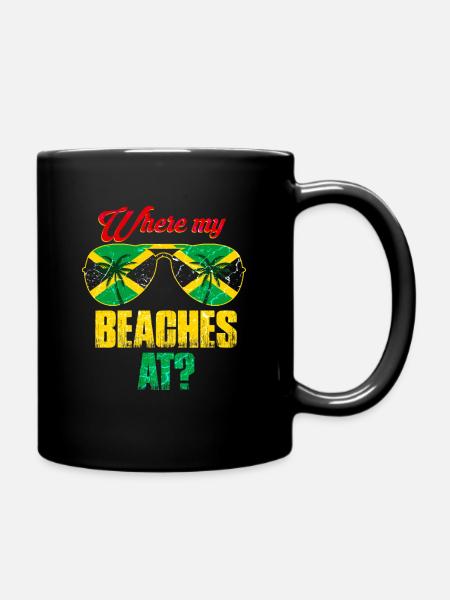 Jamaica Caribbean Vacation Jamaica Rasta Reagge - Full Colour Mug - black