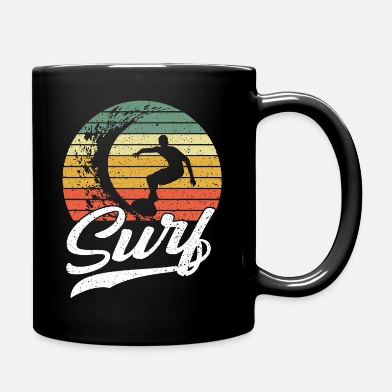Surfer Surfen Vintage Surfing Retro Surf - Tasse einfarbig - Schwarz