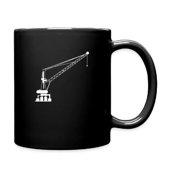 Crane operator - Full Colour Mug - black - Right