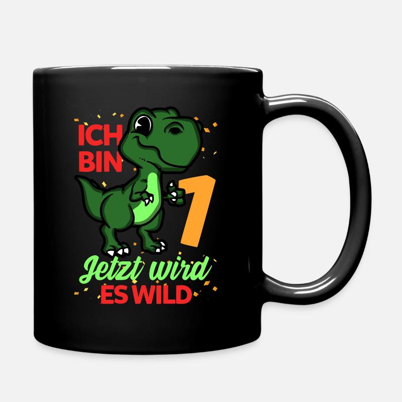 Dinosaurier Erster Geburtstag Trex 1 Feiern - Tasse einfarbig - Schwarz