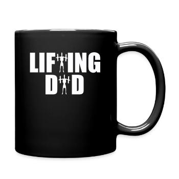 Fitness Dad Gym Muskelaufbau Papa Vatertag - Tasse einfarbig - Schwarz - Rechts