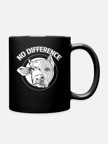 Veganismus Vegetarier Veganer Kein Unterschied - Tasse einfarbig - Schwarz