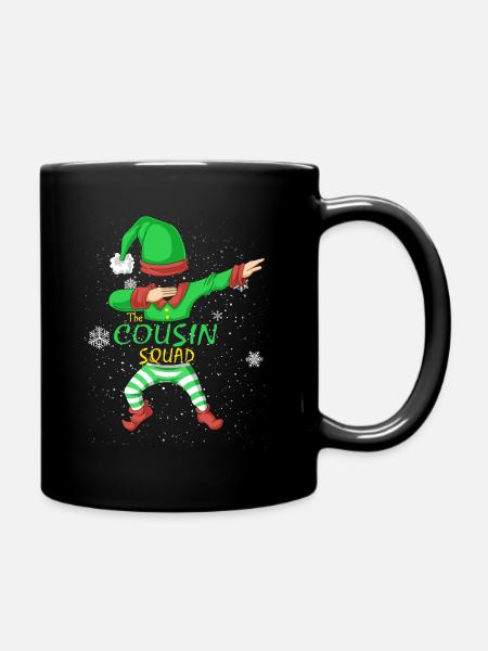 Cousin Squad Elf Familie Matching - Tasse einfarbig - Schwarz
