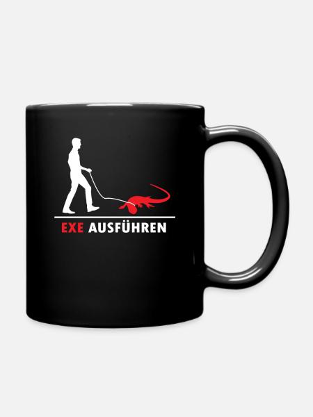 Admin Exe Ausführen - Tasse einfarbig - Schwarz