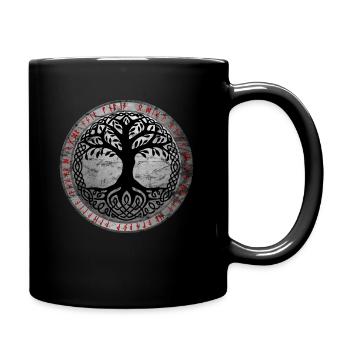 Yggdrasil Tree of Life Weltenbaum - Tasse einfarbig - Schwarz - Rechts