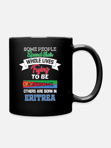 Born in Eritrea - Full Colour Mug - black