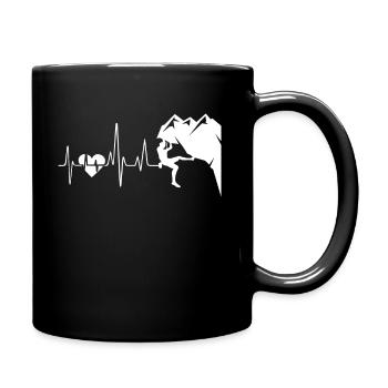 Climbing Climbing Heartbeat - Full Colour Mug - black - Right
