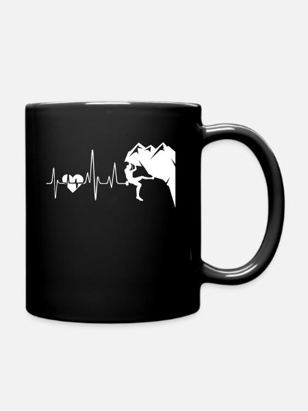 Battement de coeur d'escalade - Mug uni - noir