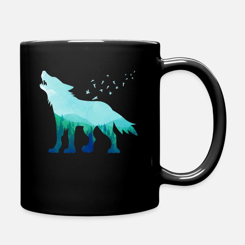 Loup - Mug uni - noir