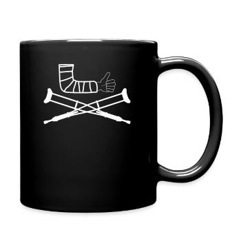 Broken Arm Arm Injury T-Shirt - Full Colour Mug - black - Right