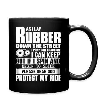 Drôle J'aime la moto - Mug uni - noir - Droite