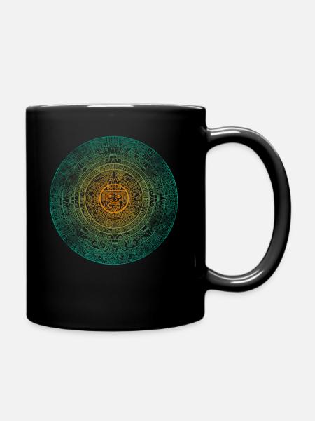 Calendrier Aztèque Maya Aztèque Mexique - Mug uni - noir