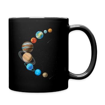 Solar System In Sickle Shape - Full Colour Mug - black - Right