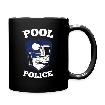 Piscine extérieure Police sauveteur sauveteur piscine extérieure - Mug uni - noir - Droite