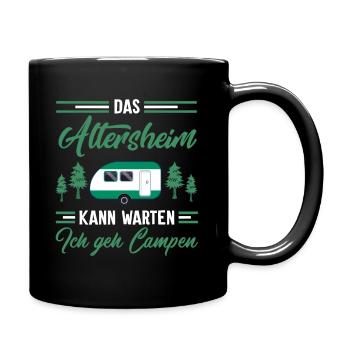 Das Altersheim kann warten - Tasse einfarbig - Schwarz - Rechts