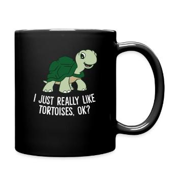 J’aime les tortues Tout simplement Ok - Mug uni - noir - Droite