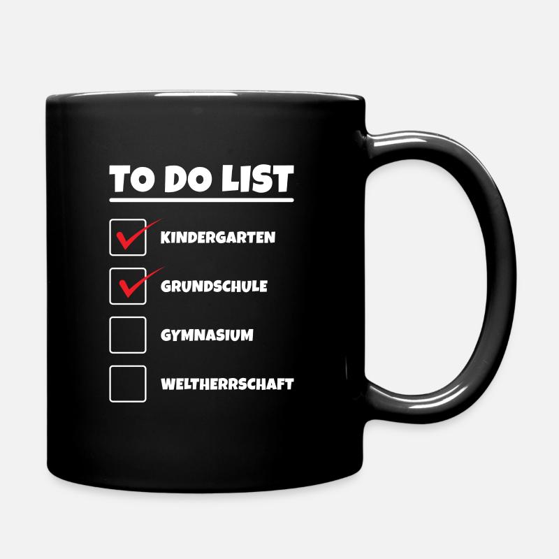 Lustig Grundschule Gymnasium Oberschule Geschenk - Tasse einfarbig - Schwarz