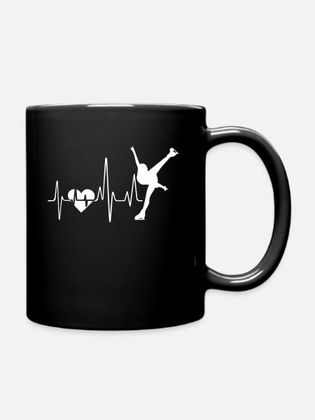 Patinage artistique Patinage artistique Heartbeat - Mug uni - noir