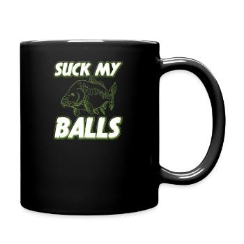 Carp fishing Funny angler gift - Full Colour Mug - black - Right