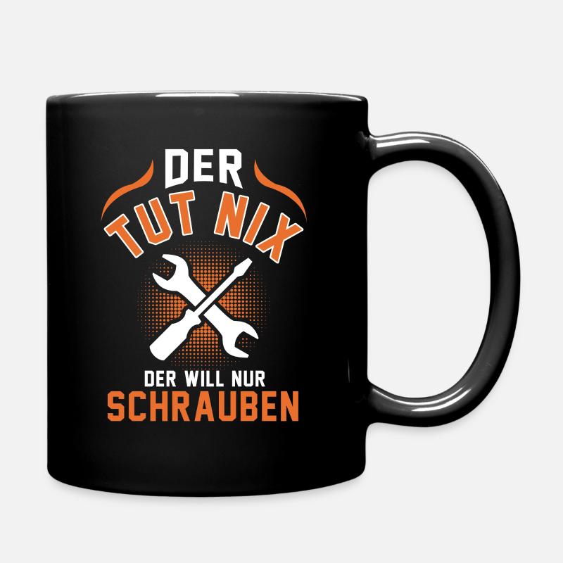 Schrauber Werkstatt Mechaniker Mechatroniker - Tasse einfarbig - Schwarz