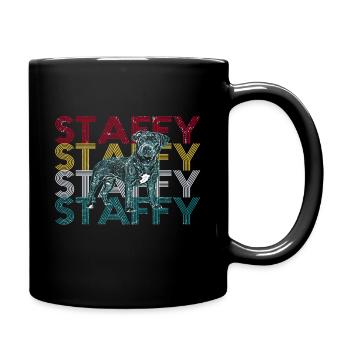 Staffordshire Bullterrier - Mug uni - noir - Droite