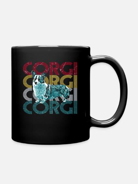 Corgi - Full Colour Mug - black